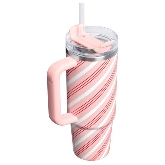 Stanley 30 oz Stainless Steel H2.0 FlowState Quencher Tumbler Strawberry Twist - Picture 2 of 3